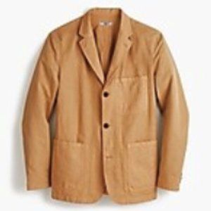 Wallace & Barnes garment-dyed chore blazer vintage caramel